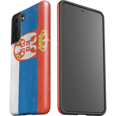 Serbia Flag Distressed Galaxy S21 Plus 5G Pro Case